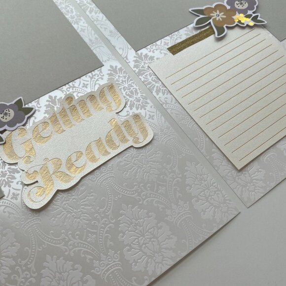 12x12 Premade Wedding Scrapbook, Bride and Groom Gift, Wedding Gift - Picture 13 of 15